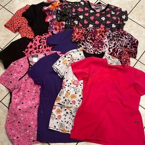 Scrub Top Tops Lot of 14 Medical Scrub Tops Size Small